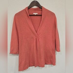 Eileen Fisher Cashmere Blend Sweater Top Sz L
